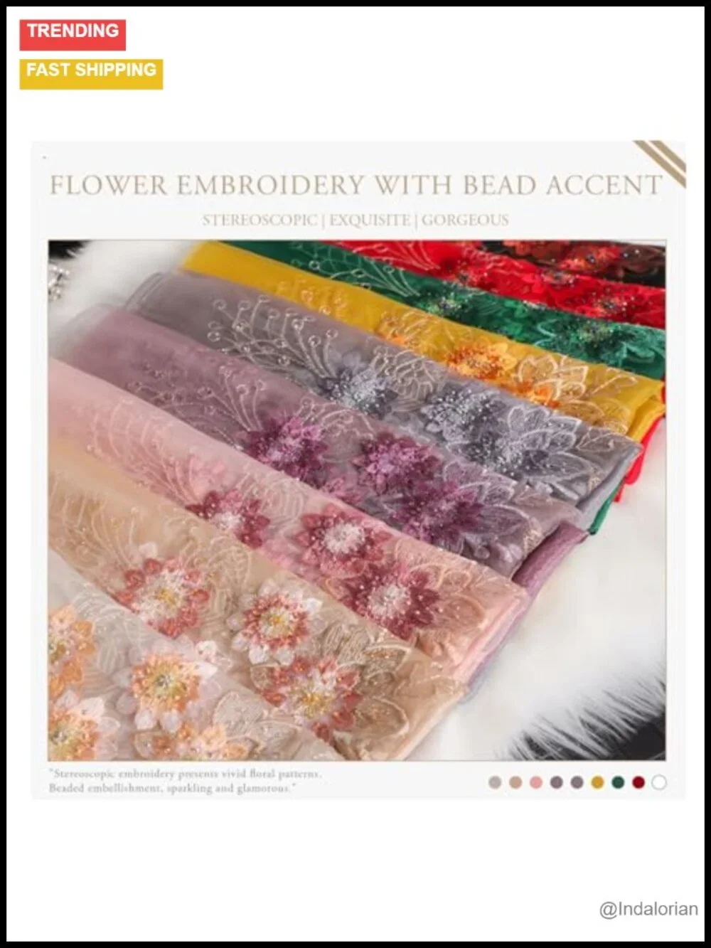Silk Wool Chiffon Scarf Women Ginkgo Embroidery Transparent Tulle Lightweight